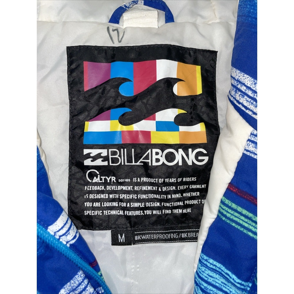 Billabong Ski Snowboard Jacket Womens Medium Altyr Series Logo Pink Blue 8K - Picture 2 of 5